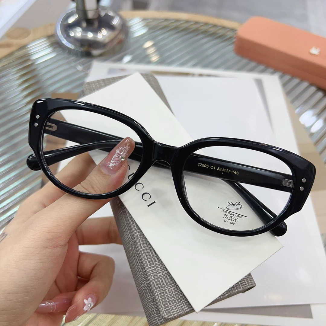 气质猫眼框女士款近视眼镜可配有度数高级感防蓝光素颜显白时尚潮