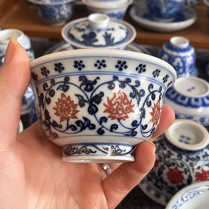 秘*升【福利】缠枝莲压手杯