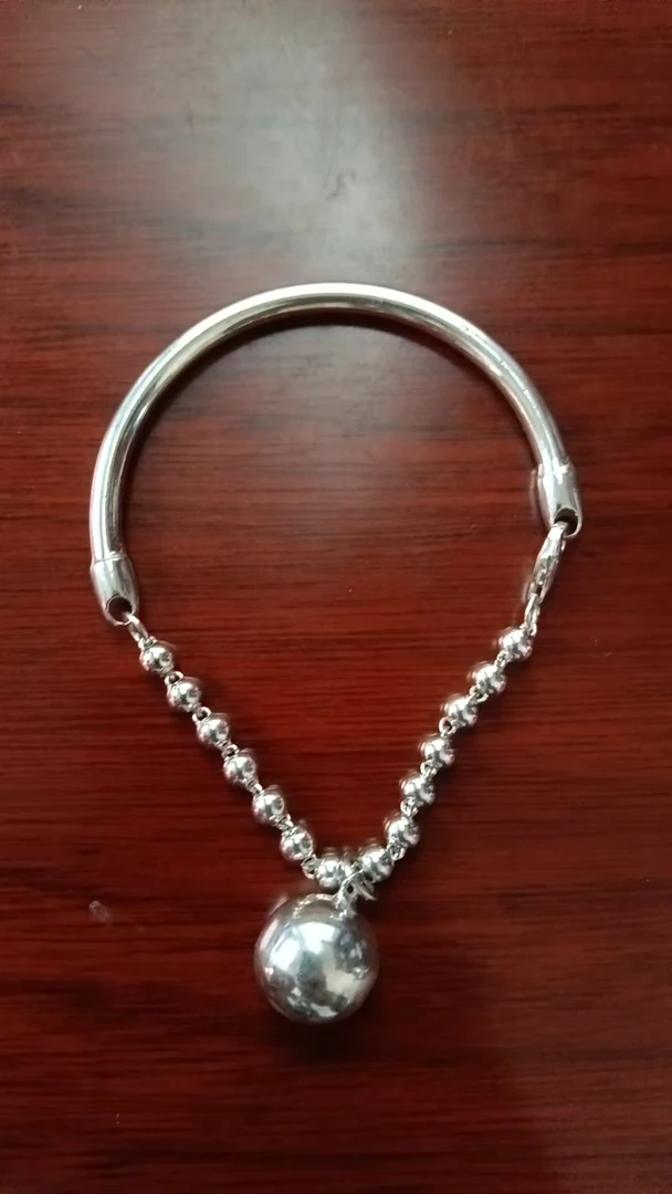 足银仿珍珠手镯 爱民纯银首饰手镯