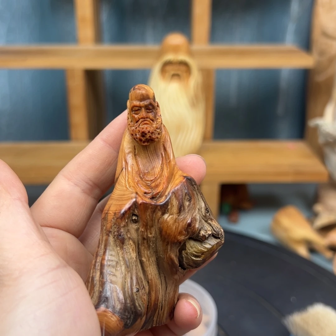 木周崖柏木摆件手把件