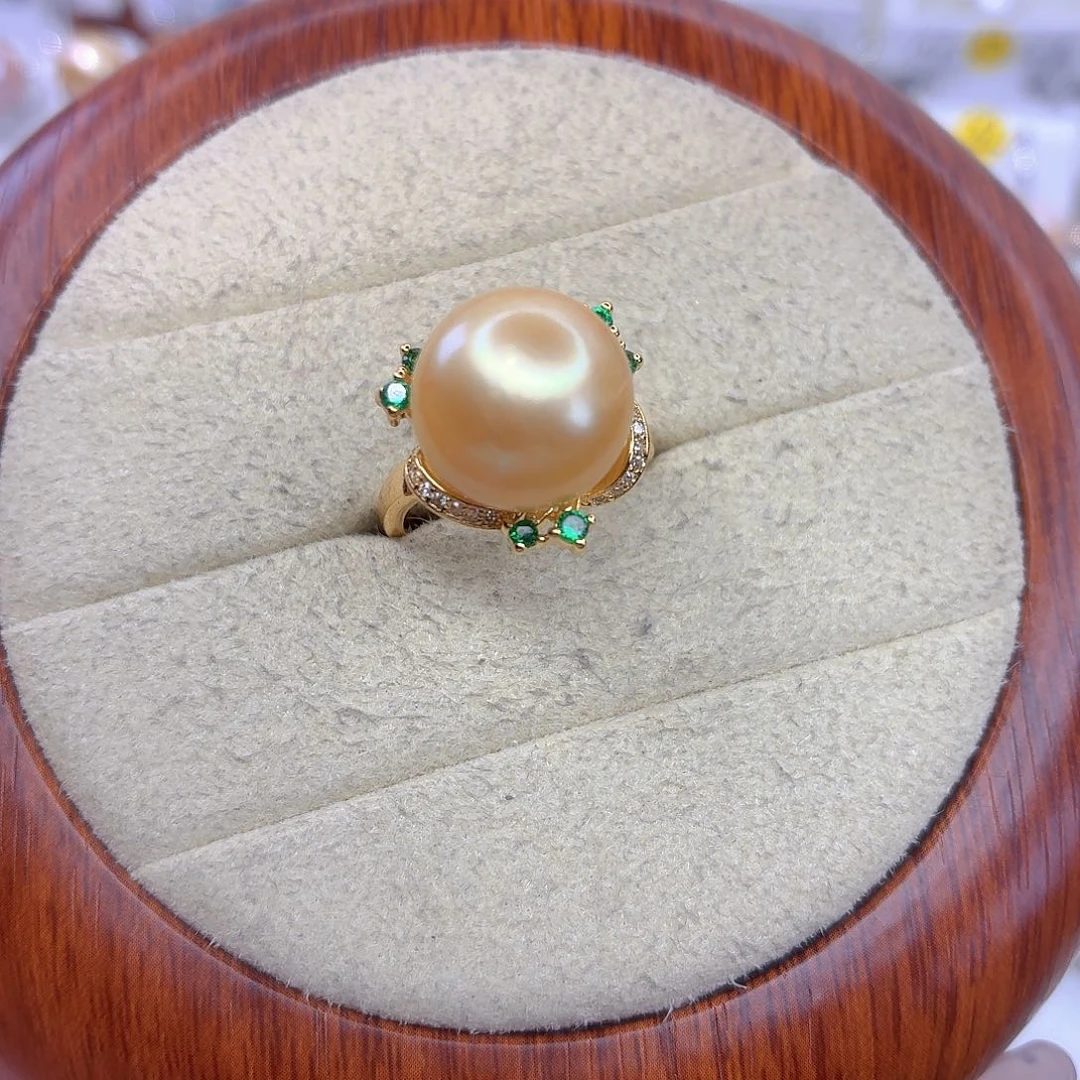 淡水珍珠戒指合金