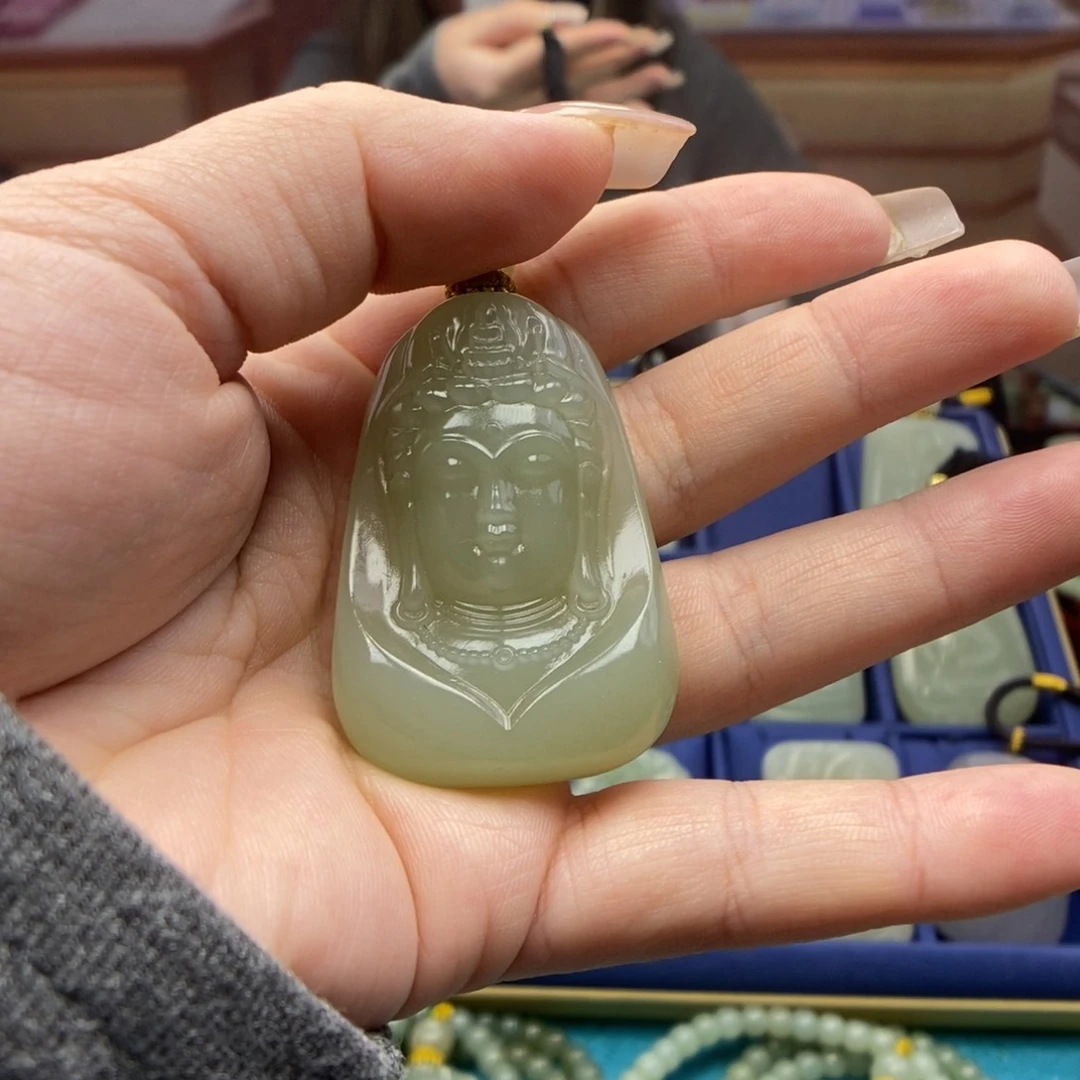 和田玉颈饰未镶嵌柠***天