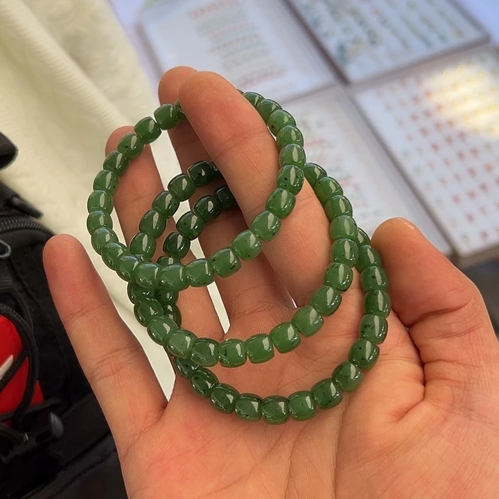 未镶嵌手链和田玉俄罗斯碧玉多样性拍一发一