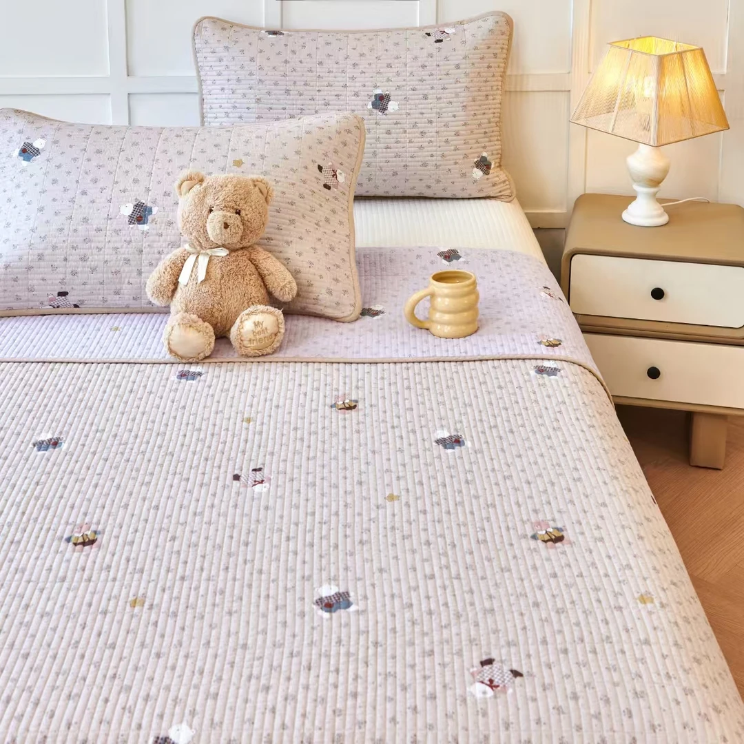 2025新款双面纯棉床盖加厚绗缝榻榻米可机洗防滑床盖夹棉