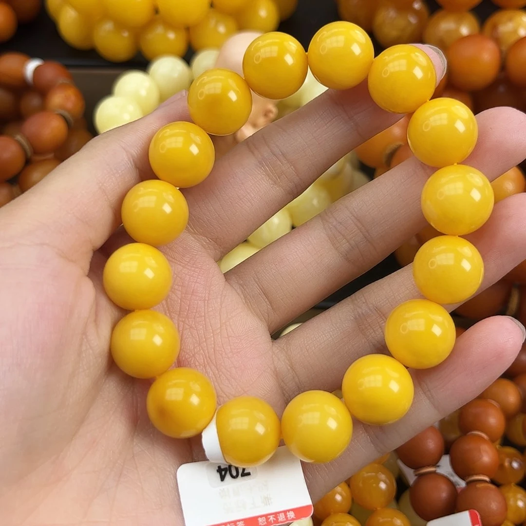 未镶嵌琥珀手链蜜蜡