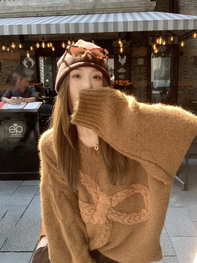 【芭比直播专属】靓妹韩系慵懒毛衣套头杂款