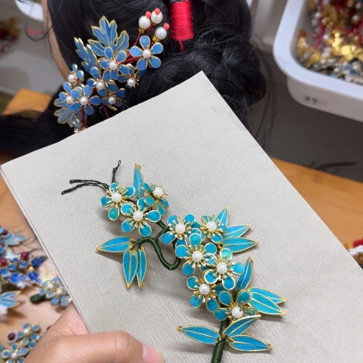 醋酸铁合金鹅毛仿点翠