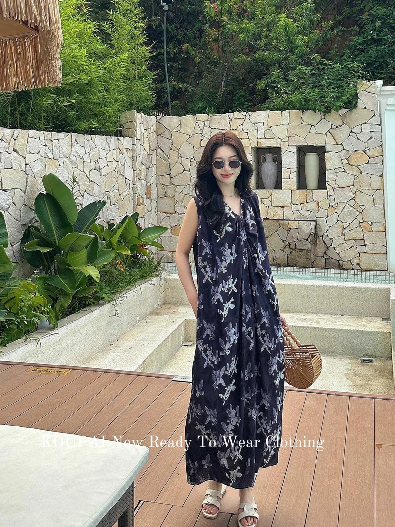 【AC专属】无袖连衣裙裙子-KDL董洁阿那亚开夏季服装店油画风2180