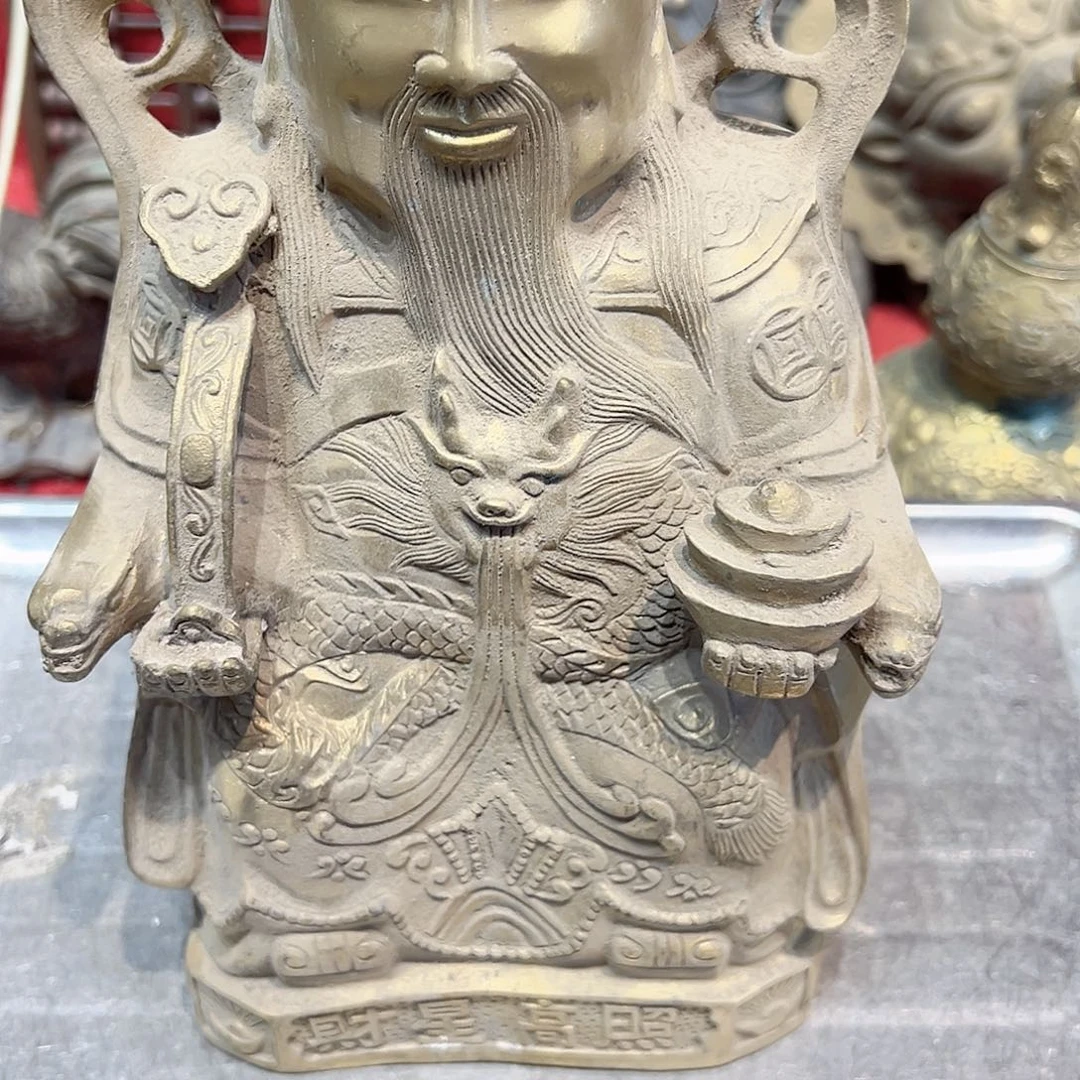 南***草黄铜摆件工艺品，