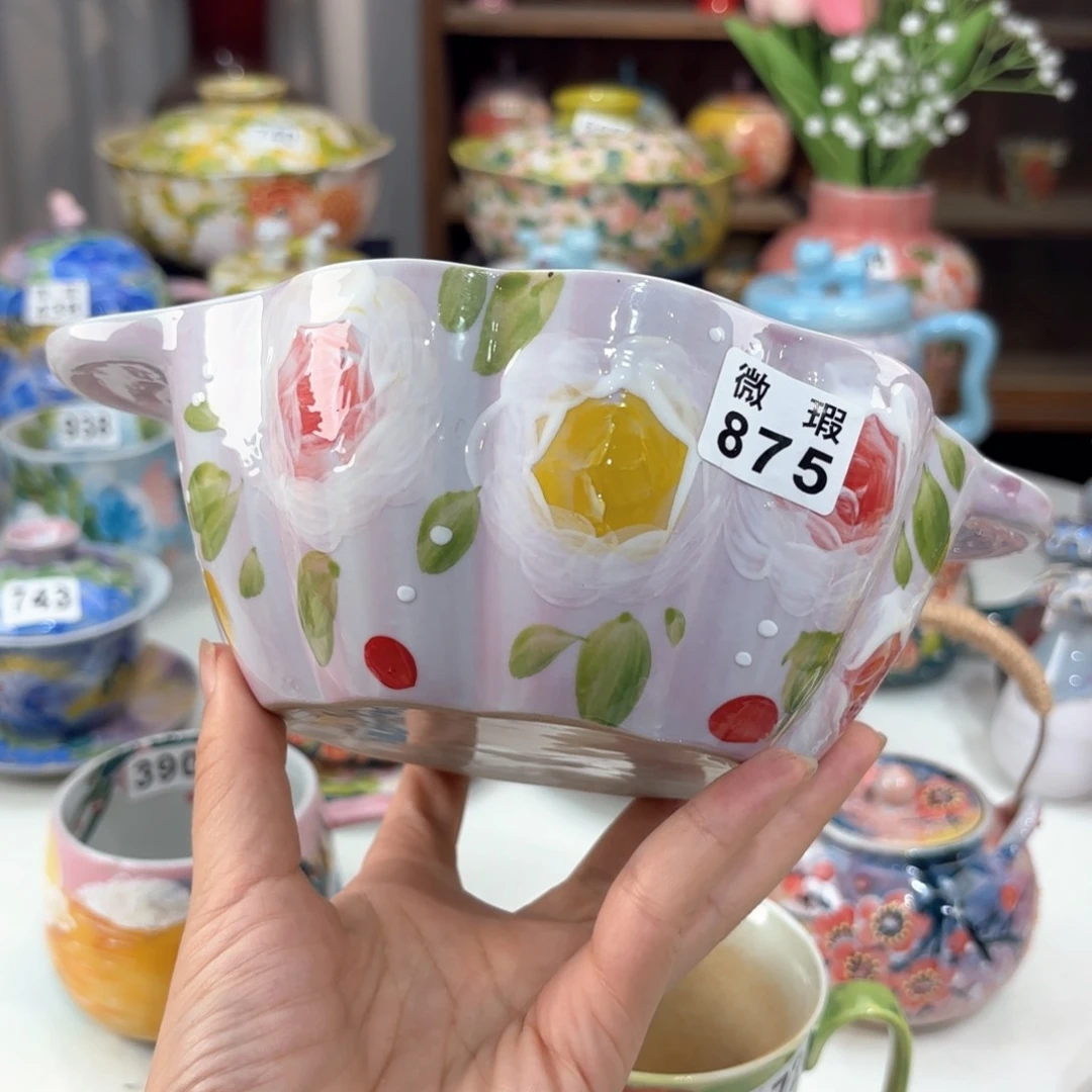 景德镇手绘高温釉下彩陶瓷茶具