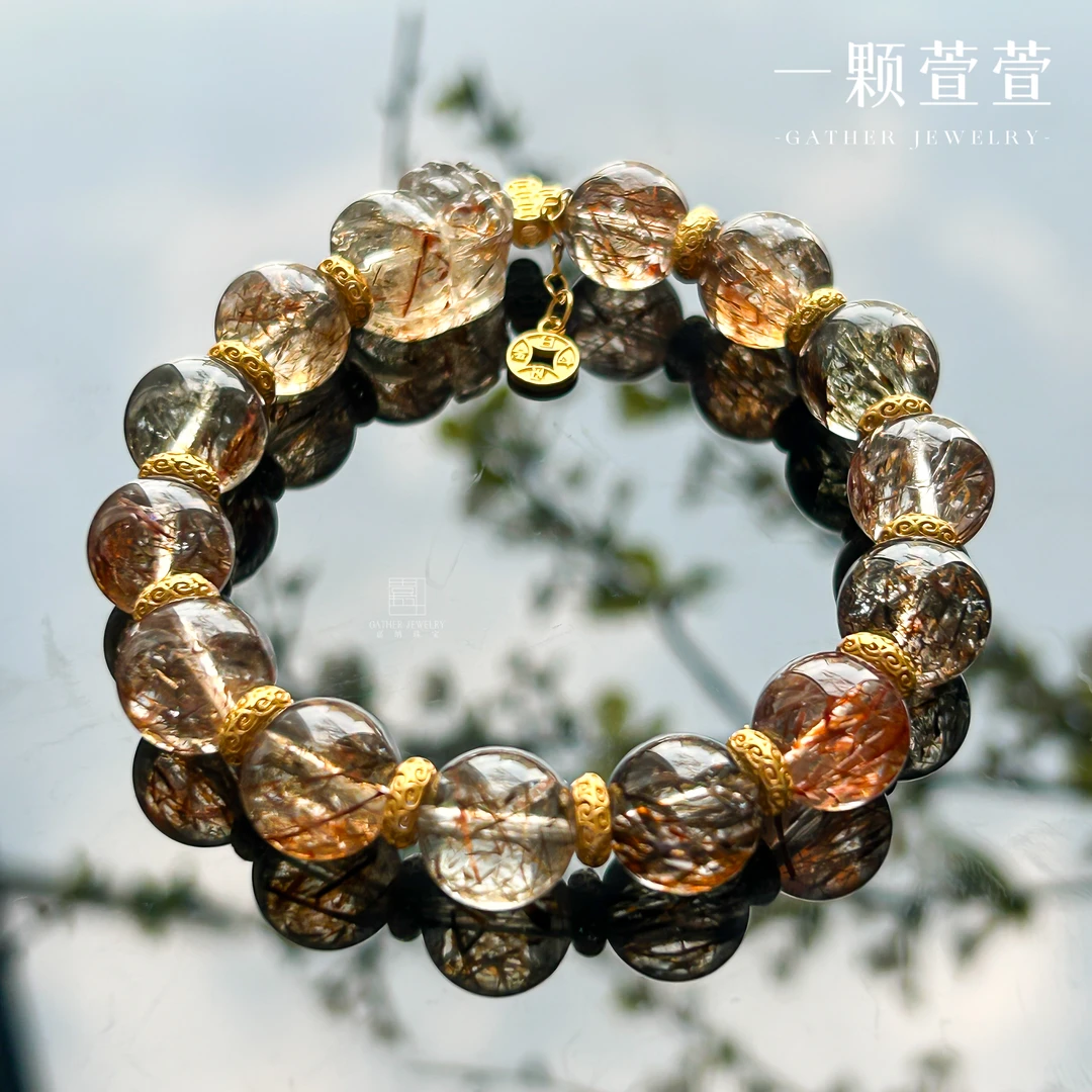 【鎏金岁月】一颗萱萱 时尚气质黑金貔貅手串930018