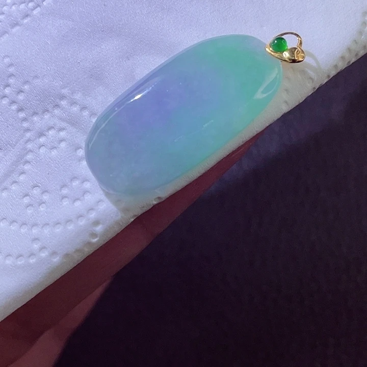 颈饰18K金镶嵌翡翠翡翠