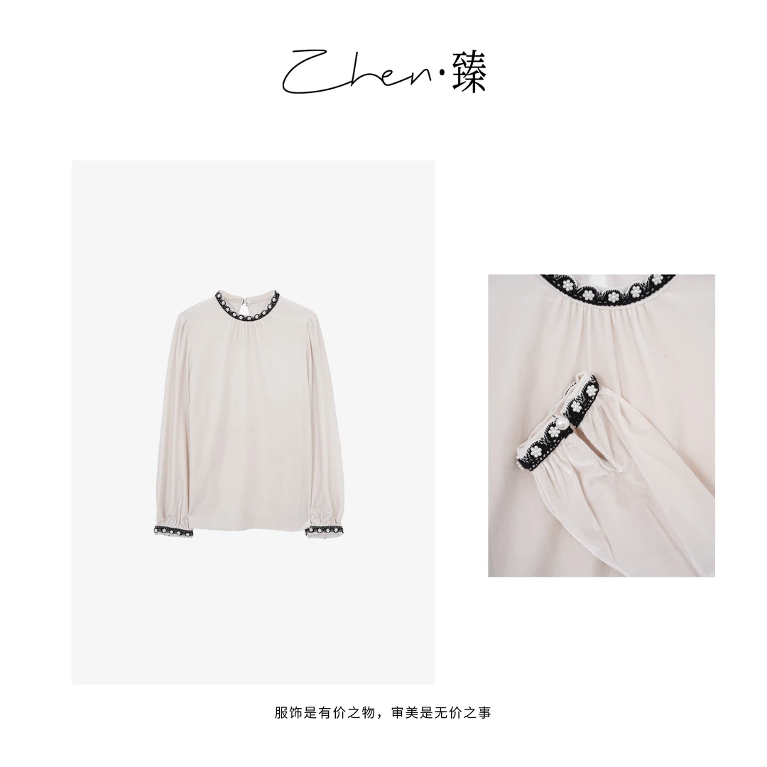 ZHEN.臻 2024早秋新款法式优雅长袖宽松休闲上衣衬衫女SY7127Z