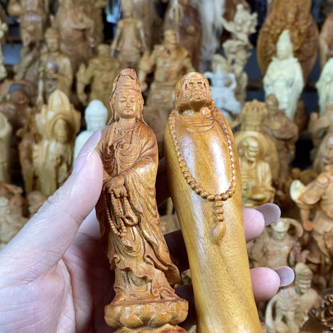 木黄金檀12高瑕疵达摩观音