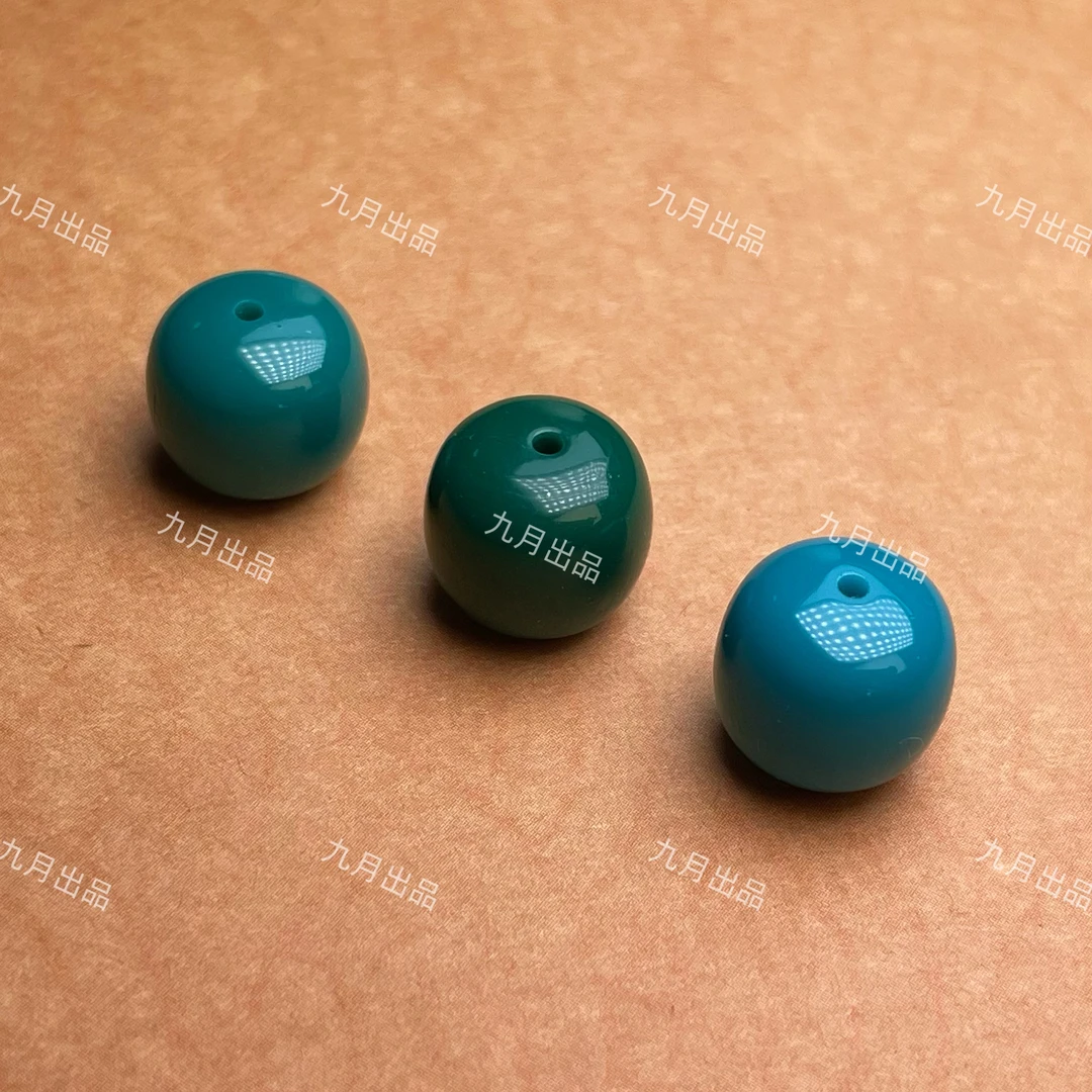 时尚精品高瓷玉化老型蓝色绿色手工复古配饰