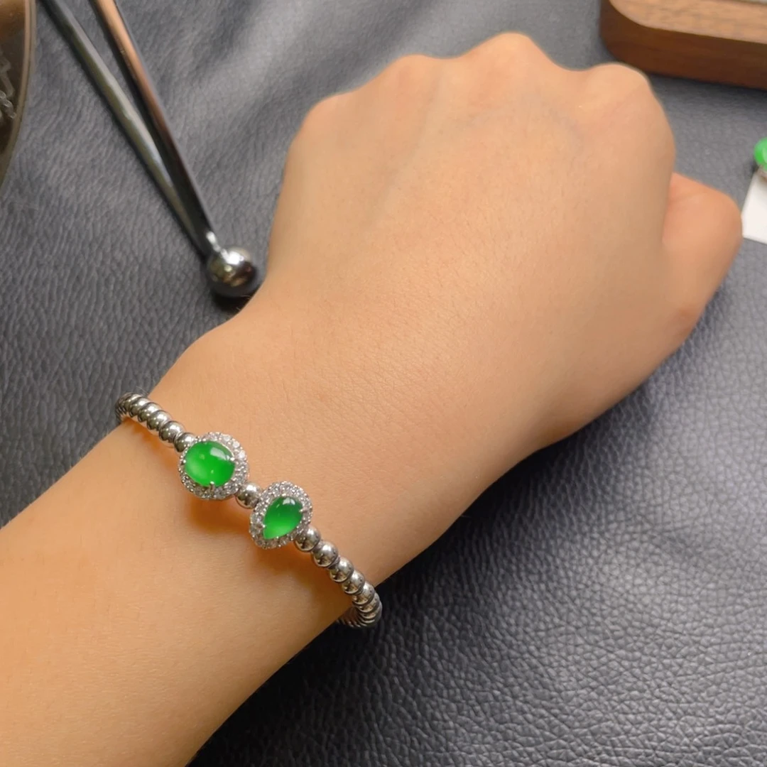 翡翠银S925镶嵌颈饰我