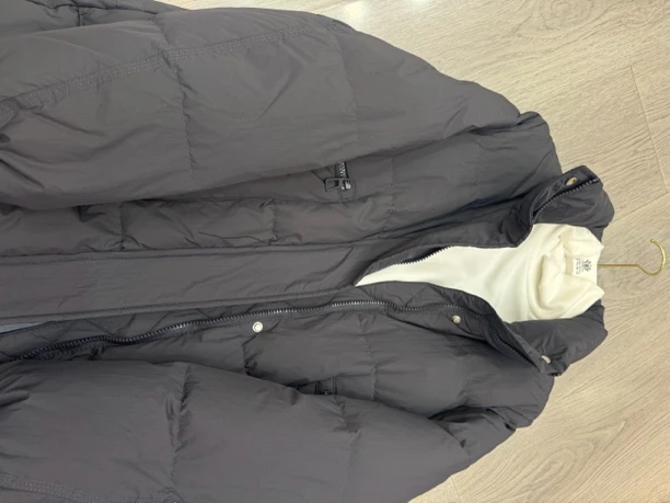 中长款外套灰蓝色