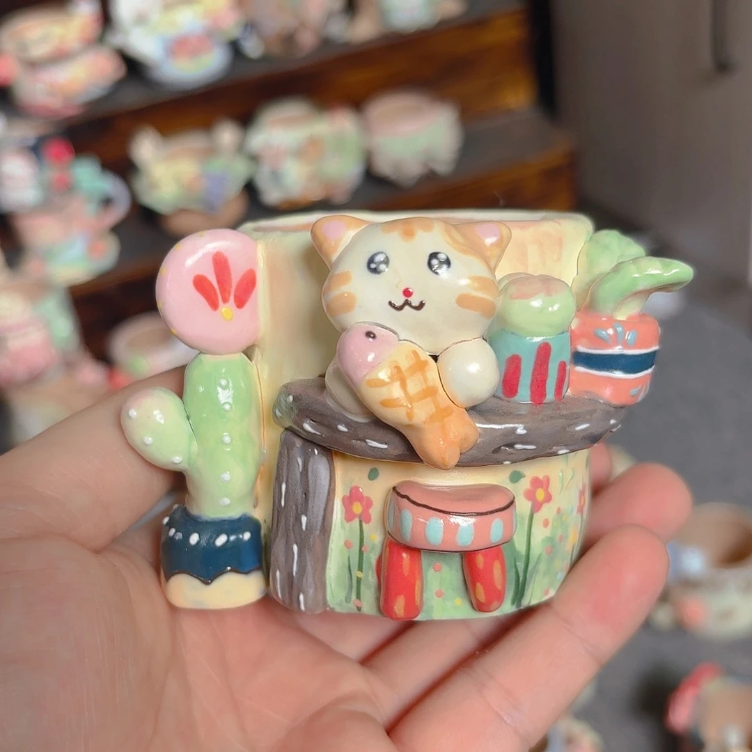 老梧家的手工陶瓷多肉花盆