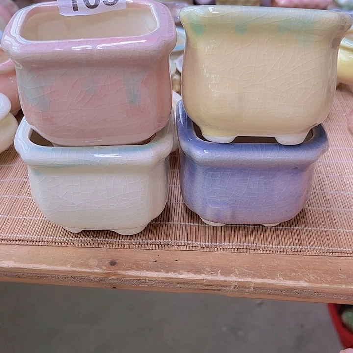 红陶陶瓷花盆当场满12包邮