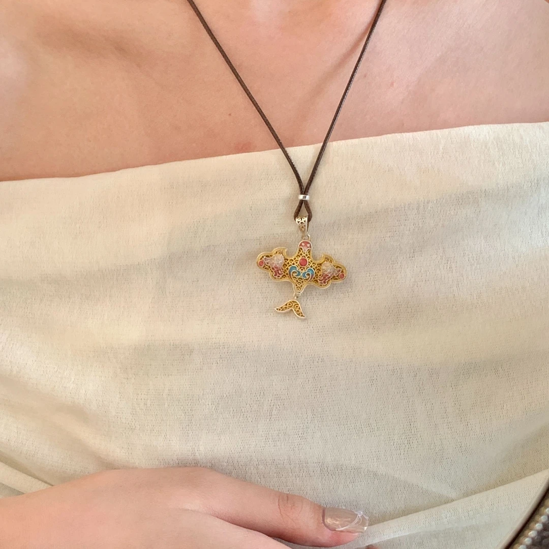 吊坠足银 燕归yangui“雁归巢”足银999.9重工项链 可调节 55cm