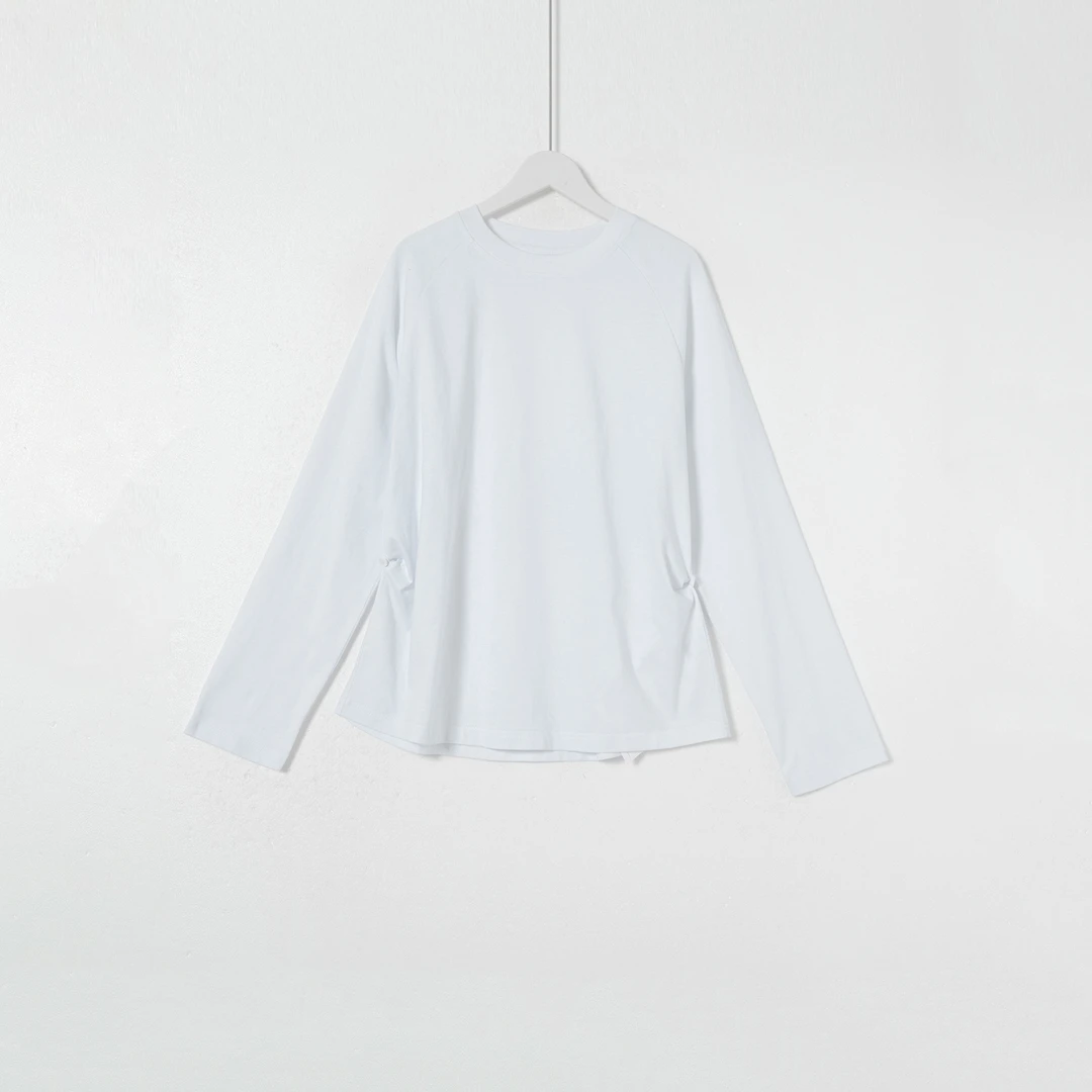 几里与麻 收腰显瘦长袖T恤 衣长60胸围105 2082983