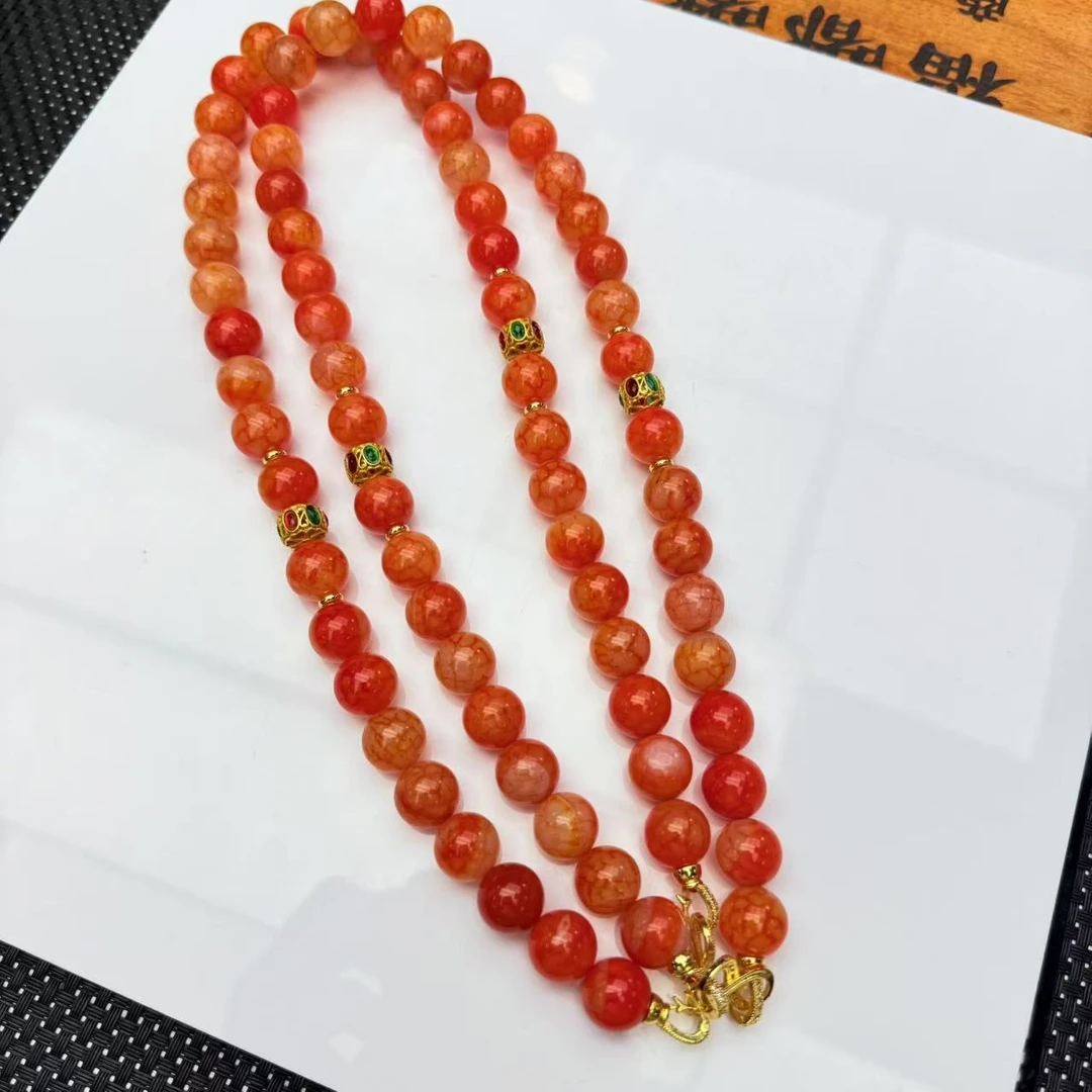 S8186【任会长珠宝】赤焰丹珠血灵芝玛瑙项链-多样性发货只发一件