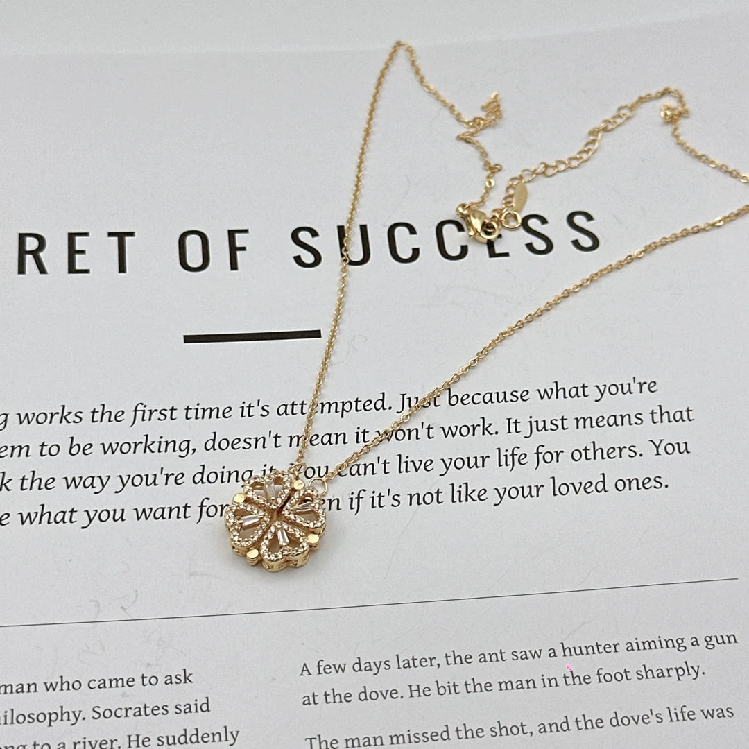 吊坠足银 四叶草项链银9999轻奢小众高级感2025年新款高级感轻奢