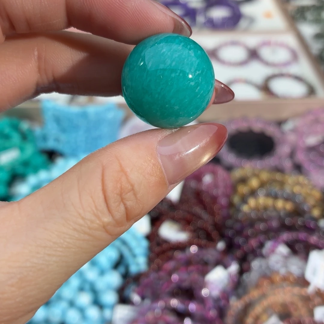 颈饰未镶嵌天河石冰种玉化天河石单珠21m+