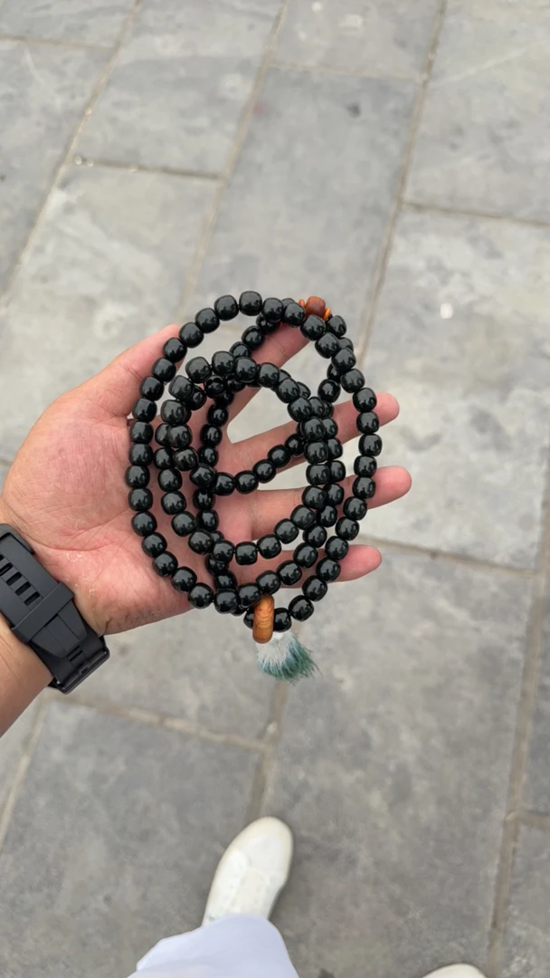 新疆和田玉塔青108跑环高端大气卡10