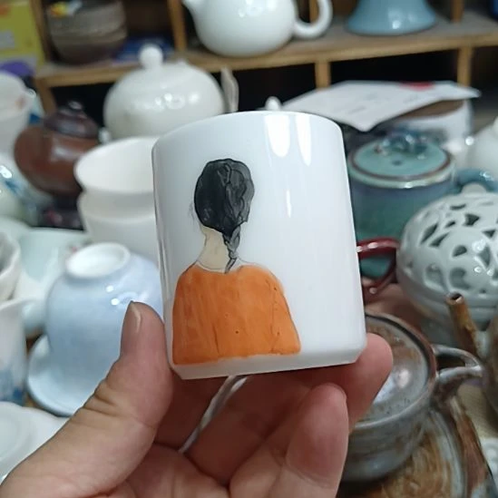 瓷片茶具直播，一单包邮，冰种手绘