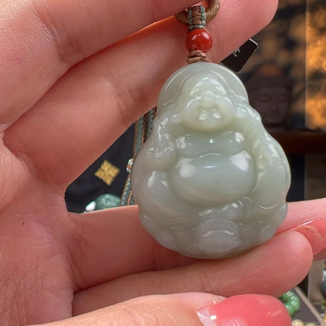 和田玉未镶嵌颈饰且末蓝佛公
