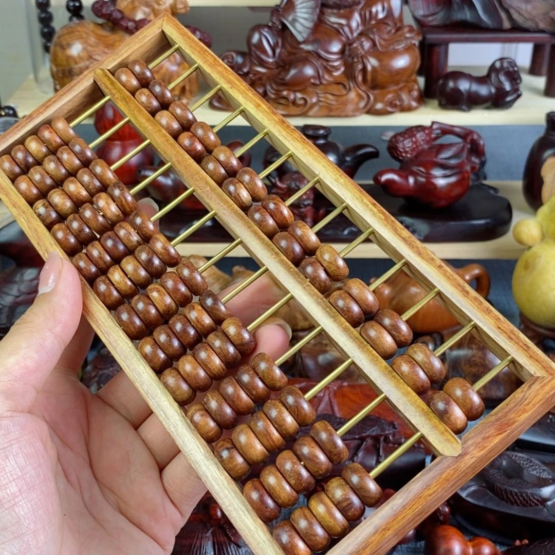 檀香木黄花梨算盘摆件