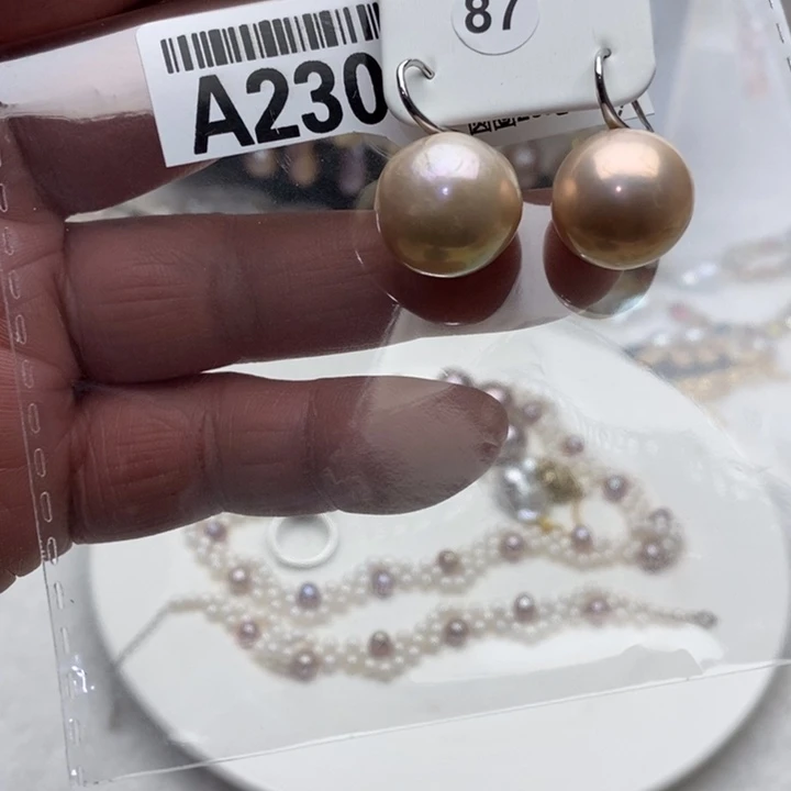 合金项链淡水珍珠230