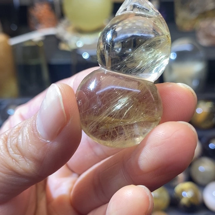 【闪购商品】天然发晶葫芦未镶嵌水晶人*