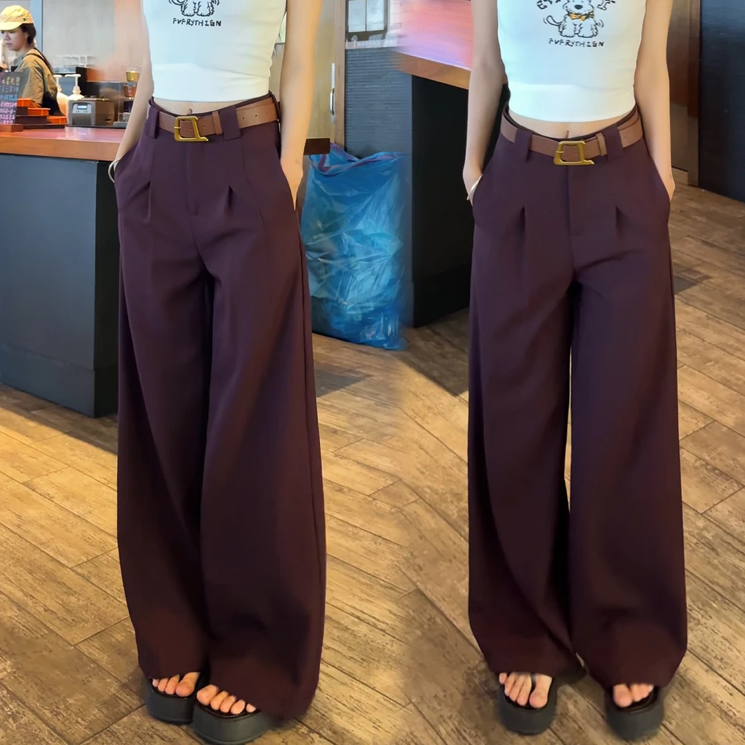 高档阔腿西装裤女2025秋季新款高腰显瘦拖地裤百搭春秋休闲直筒裤