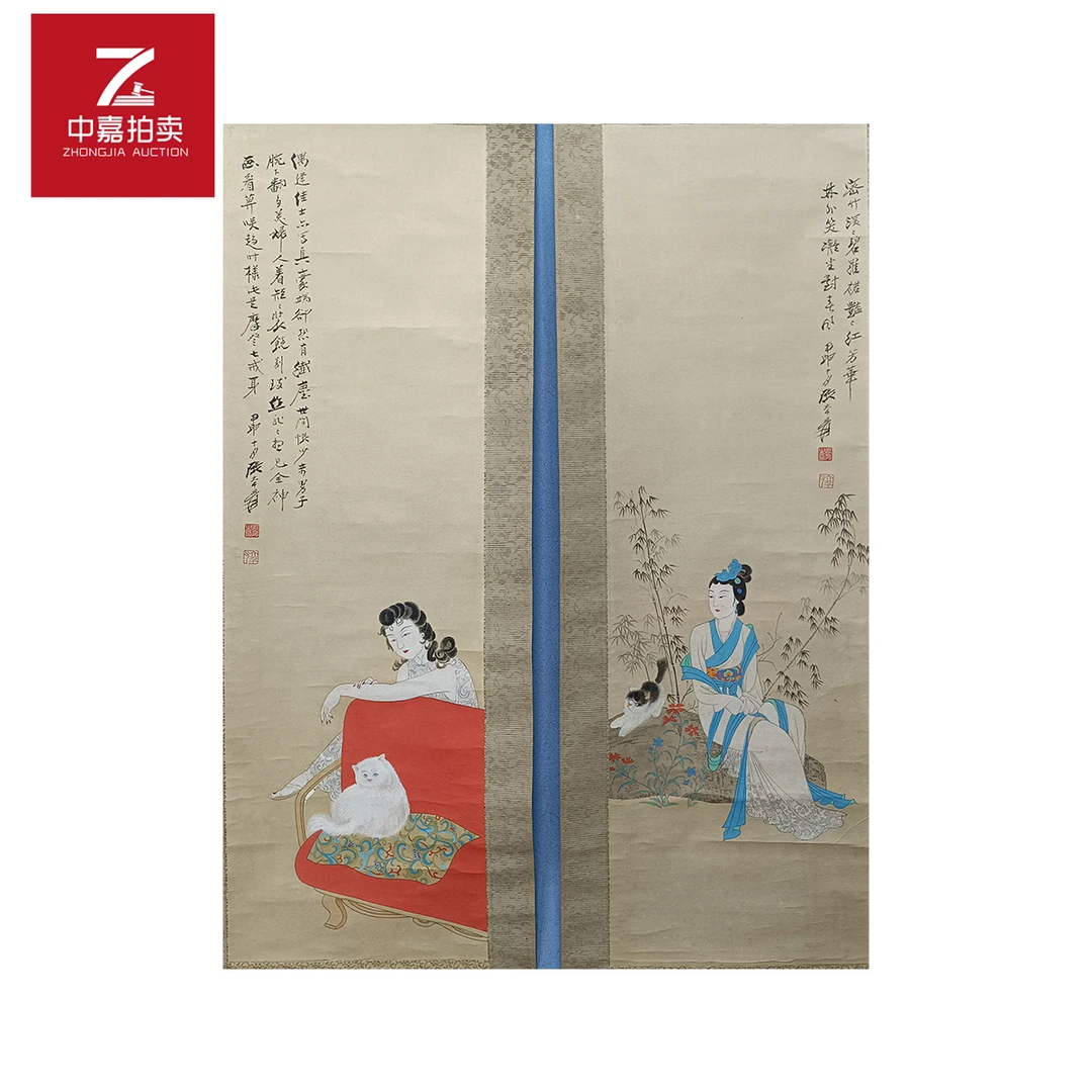 绘画对联 95x29x2