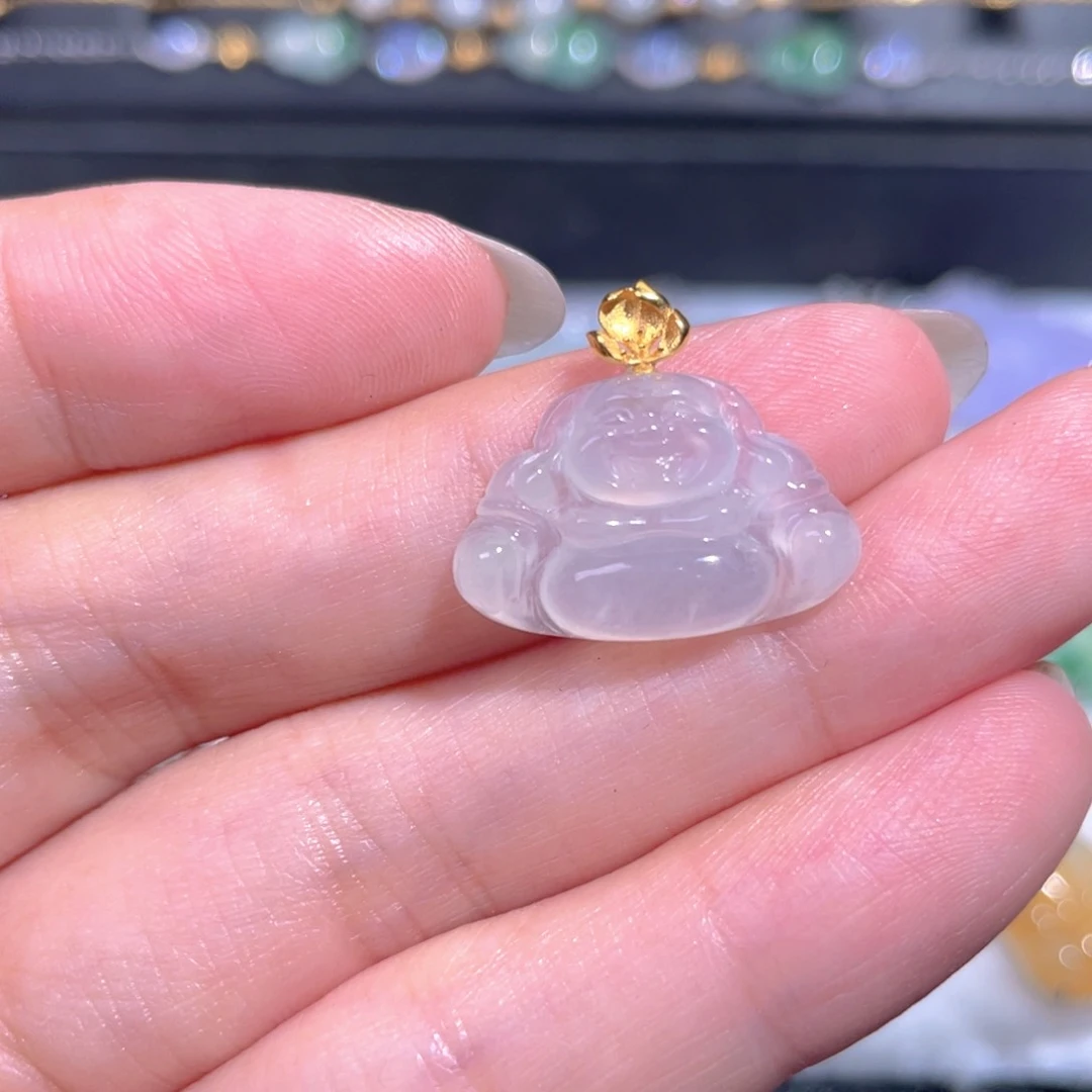 颈饰18K金镶嵌翡翠翡翠