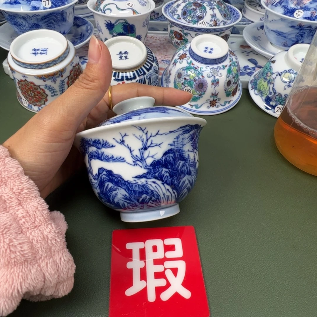 陶瓷景德镇纯手工纯手绘茶具木木13