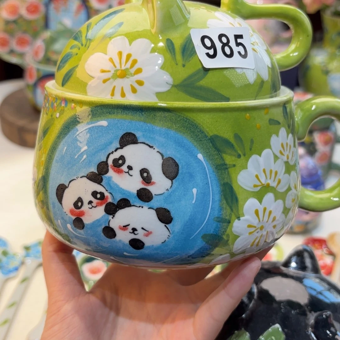 景德镇手绘高温釉下彩陶瓷茶具