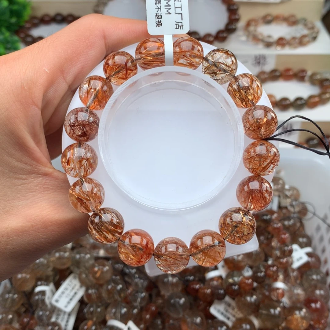 水晶手串未镶嵌黑金超七多样性发其一