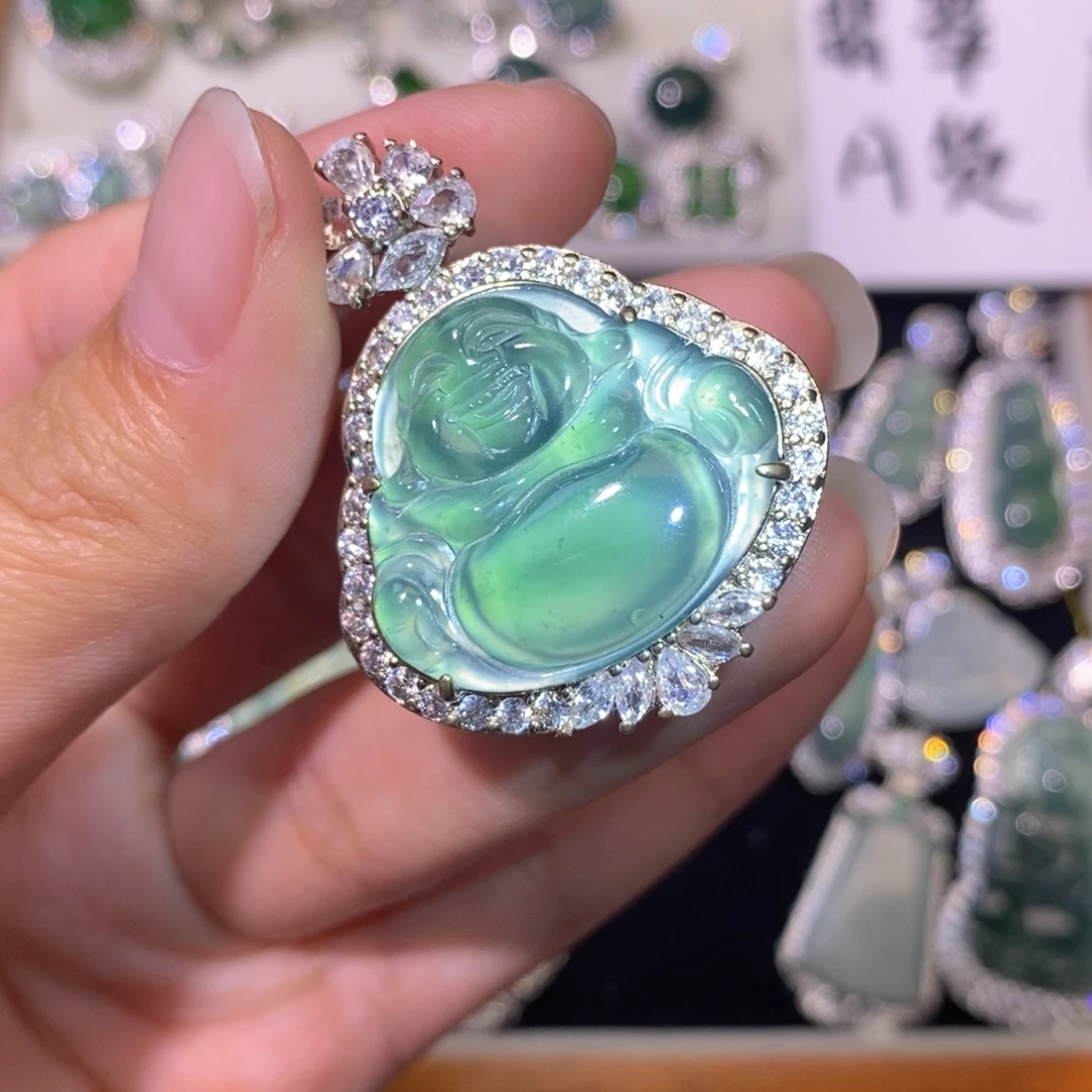 翡翠未镶嵌颈饰天然