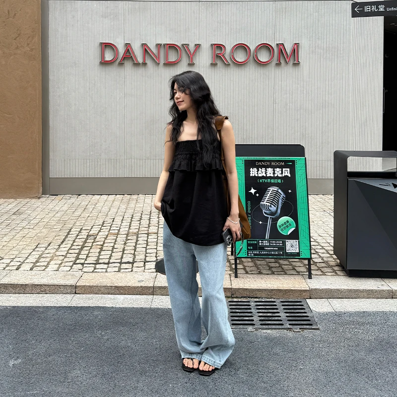 Seyora【邂逅清冷】一衣多穿弹力松紧腰花瓣花苞裙吊带 B33732SY52