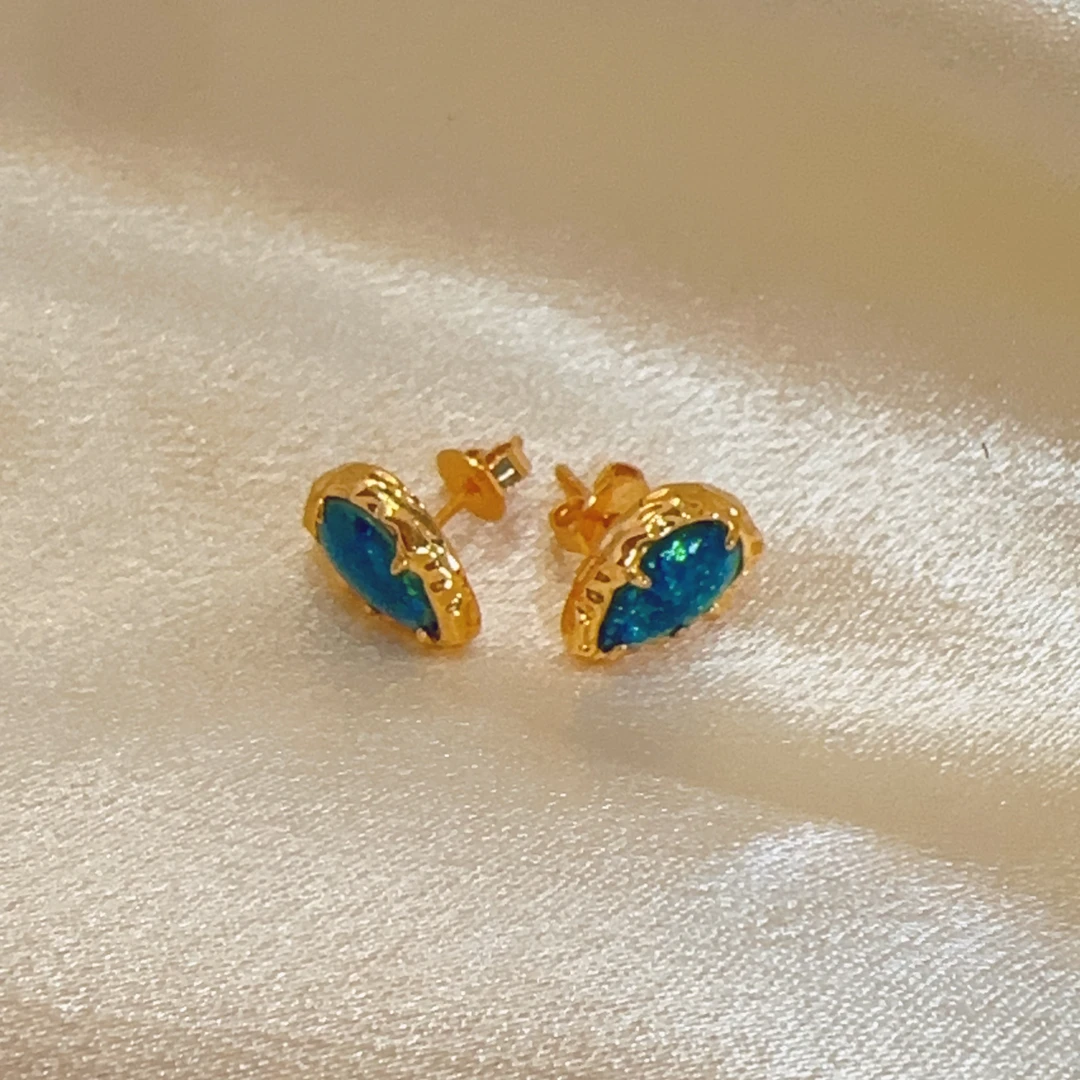 甜美日韩女原创设计耳钉通用耳饰设计感复古素款法式IT1861