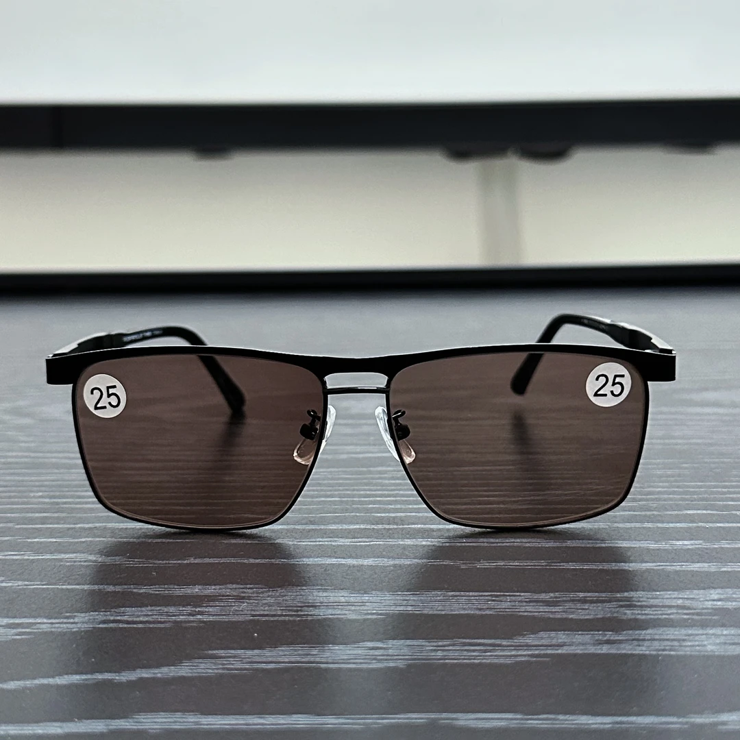 25天然水晶镜片双梁太阳镜高档茶色防晒遮阳开车钓鱼适用高清高透