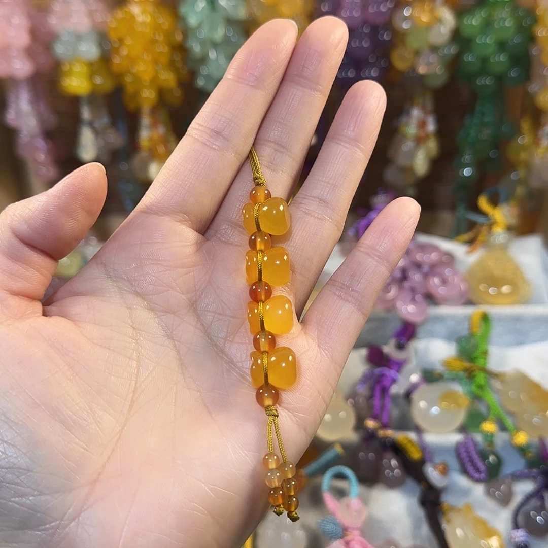 玛瑙/玉髓未镶嵌手机挂件