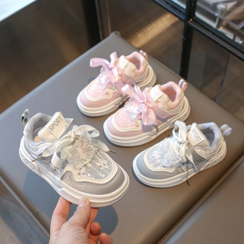 21-30码蕾丝蝴蝶结公主可爱板鞋028