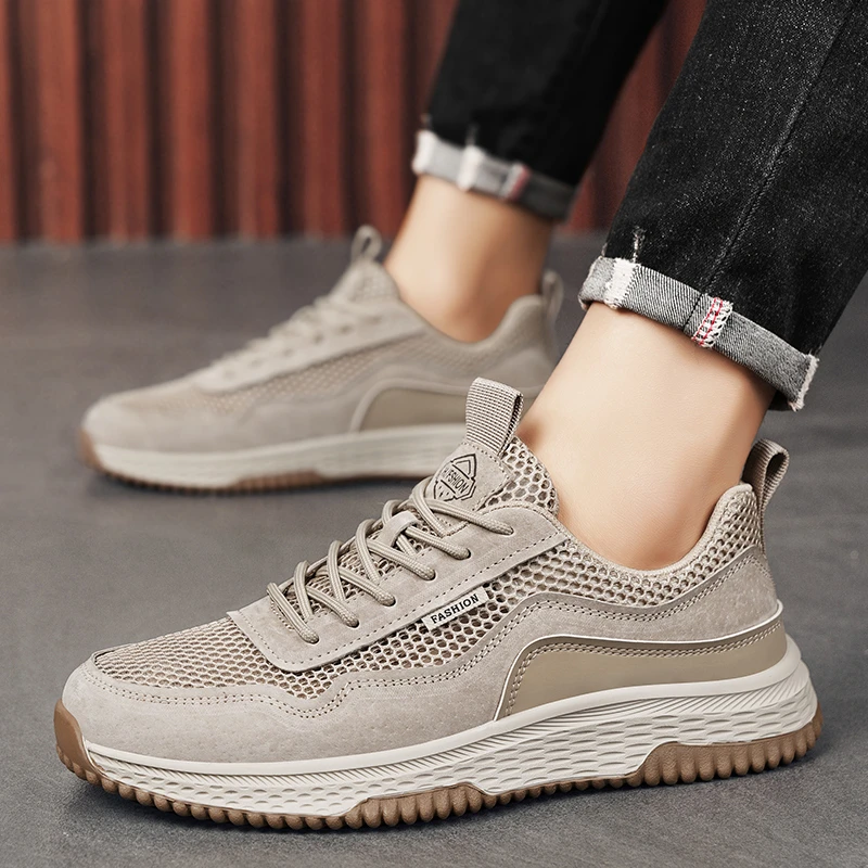 VANCAMEL/西域骆驼男鞋夏季休闲透气耐磨运动鞋时尚百搭鞋飞织鞋