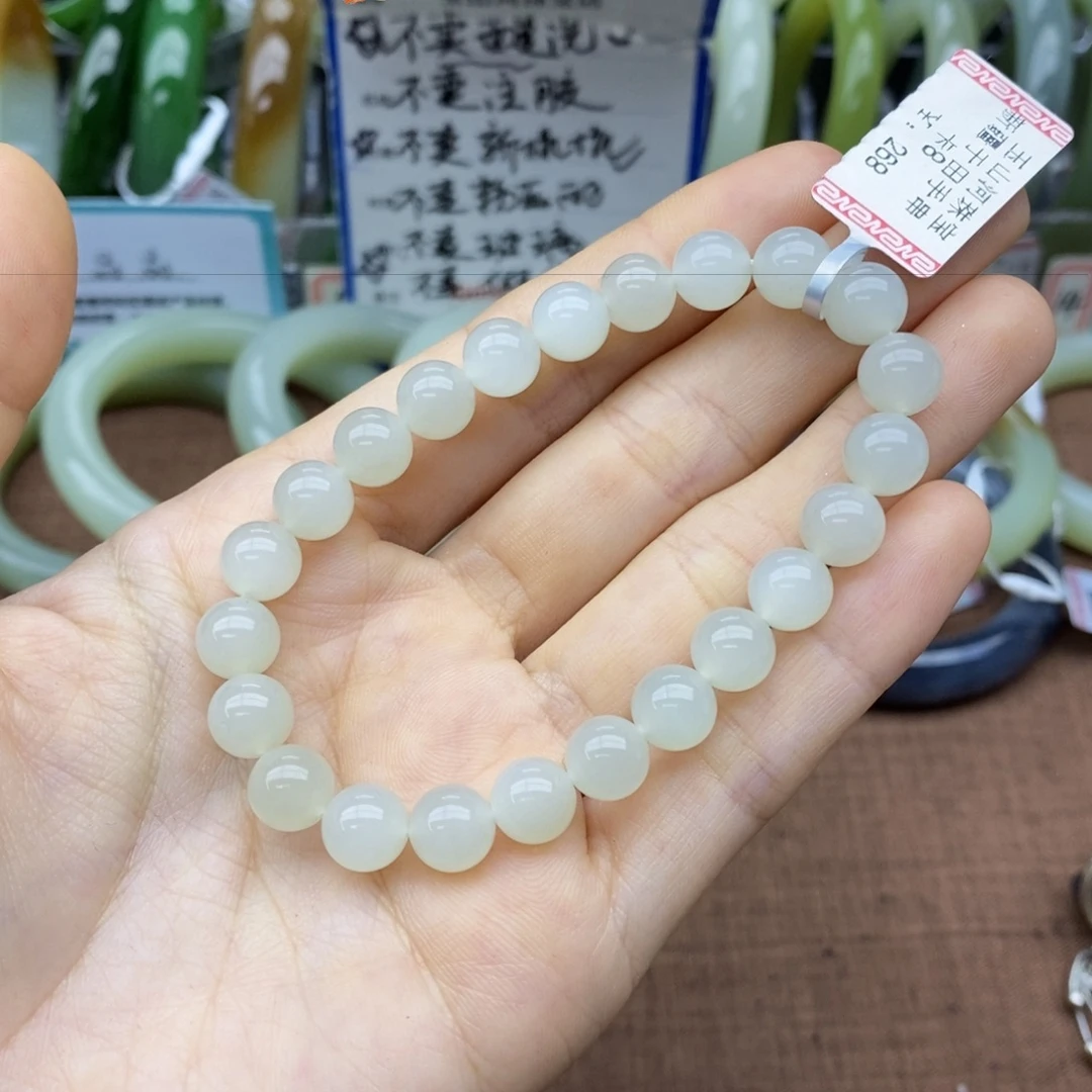 未镶嵌手串和田玉卡8