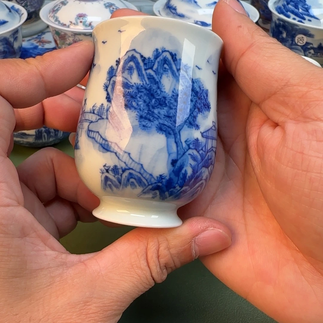 纯手工纯手绘茶具石头249