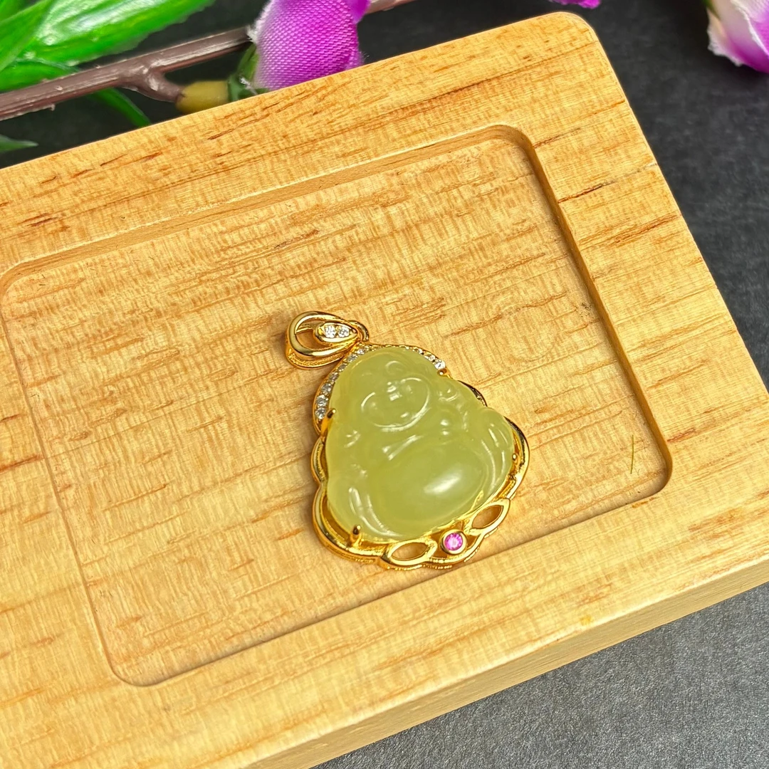 和田玉佛公吊坠【小北质检】ZJH08Z26多样性发一